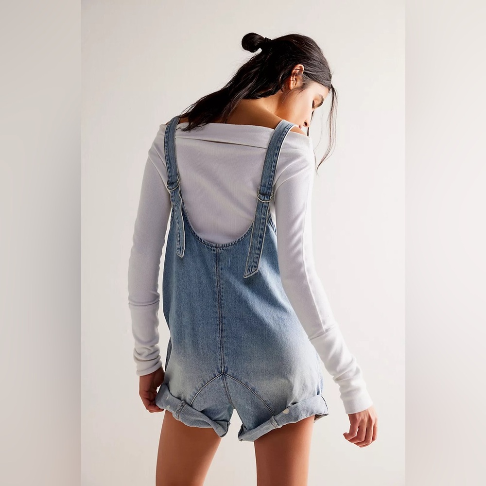 NWOT WeThe Free High Roller Shortall In Bright Eyes Sold Out On Free People - Picture 4 of 15